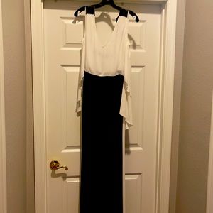 Black and white BCBG jumpsuit